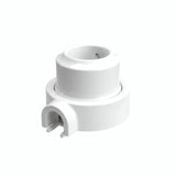 Zestaw: porcelanowe gniazdo ścienne i podstawa — Francuskie 2P+T 16 A / Biały / 1 wyjście