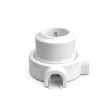 Zestaw: porcelanowe gniazdo ścienne i podstawa — Francuskie 2P+T 16 A / Biały / 2 wyjścia