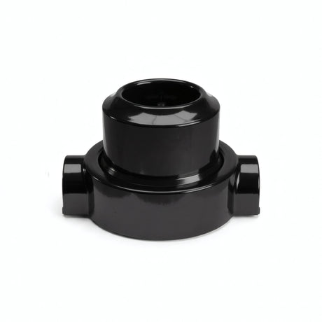 Zestaw: porcelanowe gniazdo ścienne i podstawa — Francuskie 2P+T 16 A / Czarny / 2 wyjścia w linii