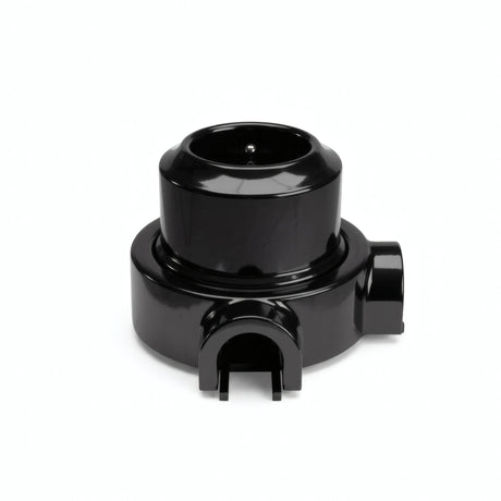 Zestaw: porcelanowe gniazdo ścienne i podstawa — Francuskie 2P+T 16 A / Czarny / 2 wyjścia