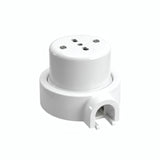 Zestaw: porcelanowe gniazdo ścienne i podstawa — Włoskie 2P+T 10/16 A / Biały / 1 wyjście