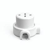 Zestaw: porcelanowe gniazdo ścienne i podstawa — Włoskie 2P+T 10/16 A / Biały / 2 wyjścia