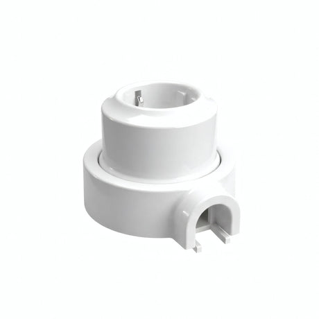 Zestaw: porcelanowe gniazdo ścienne i podstawa — Schuko 2P+T 16 A / Biały / 1 wyjście