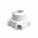 Zestaw: porcelanowe gniazdo ścienne i podstawa — Schuko 2P+T 16 A / Biały / 3 wyjścia