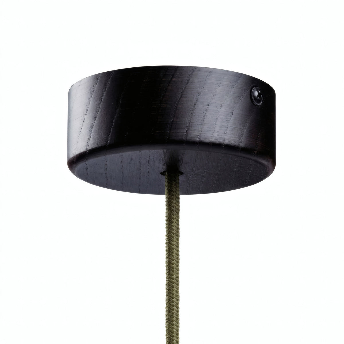 Mini rozeta cylindryczna z drewna, Ø 88 mm — 1 otwór centralny / Efekt wenge
