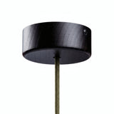 Mini rozeta cylindryczna z drewna, Ø 88 mm — 1 otwór centralny / Efekt wenge