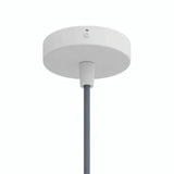 Mini rozeta cylindryczna z metalu, Ø 83 mm — 1 otwór centralny / Stożkowy termoplastyczny / Biały matowy