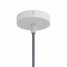 Mini rozeta cylindryczna z metalu, Ø 83 mm — 1 otwór centralny / Stożkowy termoplastyczny / Biały matowy