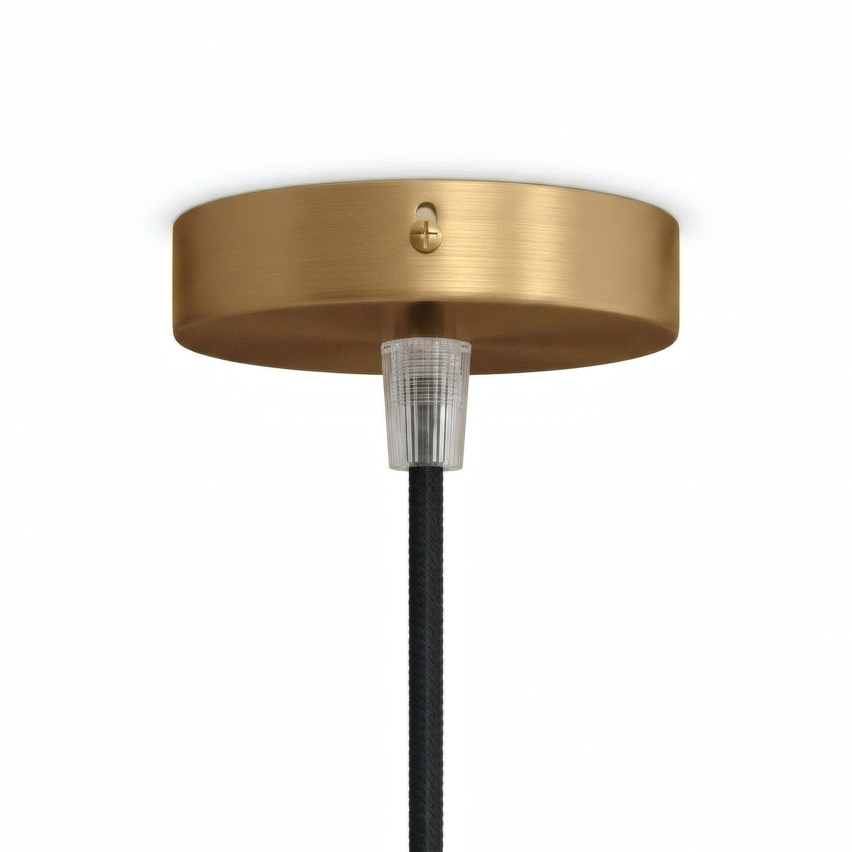 Mini rozeta cylindryczna z metalu, Ø 83 mm — 1 otwór centralny / Stożkowy termoplastyczny / Brąz satynowy
