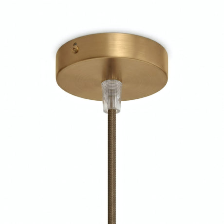 Mini rozeta cylindryczna z metalu, Ø 83 mm — 1 otwór centralny / Stożkowy termoplastyczny / Brąz satynowy