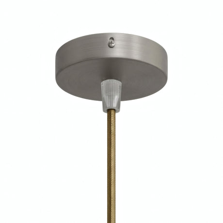 Mini rozeta cylindryczna z metalu, Ø 83 mm — 1 otwór centralny / Stożkowy termoplastyczny / Tytan satynowy