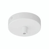 Mini rozeta cylindryczna z metalu, Ø 83 mm — 1 otwór centralny / Cylindryczny metalowy / Biały matowy