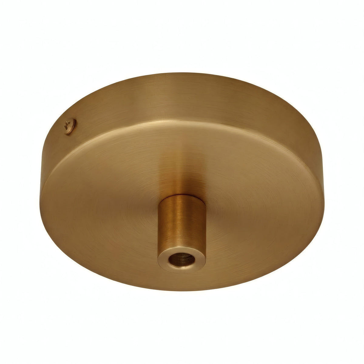 Mini rozeta cylindryczna z metalu, Ø 83 mm — 1 otwór centralny / Cylindryczny metalowy / Brąz satynowy
