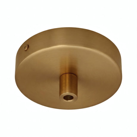 Mini rozeta cylindryczna z metalu, Ø 83 mm — 1 otwór centralny / Cylindryczny metalowy / Brąz satynowy