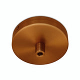 Mini rozeta cylindryczna z metalu, Ø 83 mm — 1 otwór centralny / Cylindryczny metalowy / Miedź satynowa