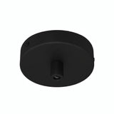 Mini rozeta cylindryczna z metalu, Ø 83 mm — 1 otwór centralny / Cylindryczny metalowy / Czarny