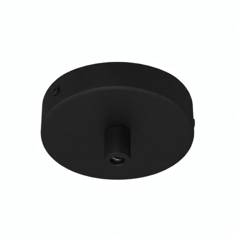 Mini rozeta cylindryczna z metalu, Ø 83 mm — 1 otwór centralny / Cylindryczny metalowy / Czarny