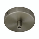 Mini rozeta cylindryczna z metalu, Ø 83 mm — 1 otwór centralny / Cylindryczny metalowy / Tytan satynowy
