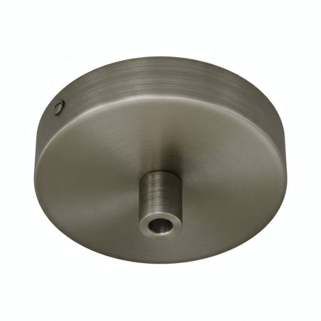 Mini rozeta cylindryczna z metalu, Ø 83 mm — 1 otwór centralny / Cylindryczny metalowy / Tytan satynowy