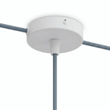 Mini rozeta cylindryczna z metalu, Ø 83 mm — 1 otwór centralny i 2 boczne / Stożkowy termoplastyczny / Biały matowy