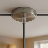 Mini rozeta cylindryczna z metalu, Ø 83 mm — 1 otwór centralny i 2 boczne / Stożkowy termoplastyczny / Tytan satynowy