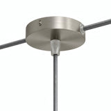 Mini rozeta cylindryczna z metalu, Ø 83 mm — 1 otwór centralny i 2 boczne / Stożkowy termoplastyczny / Tytan satynowy