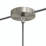 Mini rozeta cylindryczna z metalu, Ø 83 mm — 1 otwór centralny i 2 boczne / Stożkowy termoplastyczny / Tytan satynowy