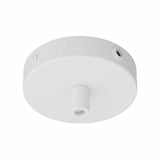 Mini rozeta cylindryczna z metalu, Ø 83 mm — 1 otwór centralny i 2 boczne / Cylindryczny metalowy / Biały matowy