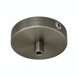 Mini rozeta cylindryczna z metalu, Ø 83 mm — 1 otwór centralny i 2 boczne / Cylindryczny metalowy / Tytan satynowy