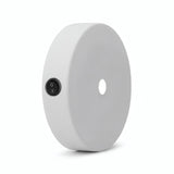 Mini rozeta cylindryczna z metalu z włącznikiem, Ø 83 mm — Biały matowy