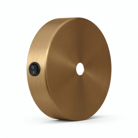 Mini rozeta cylindryczna z metalu z włącznikiem, Ø 83 mm — Brąz satynowy