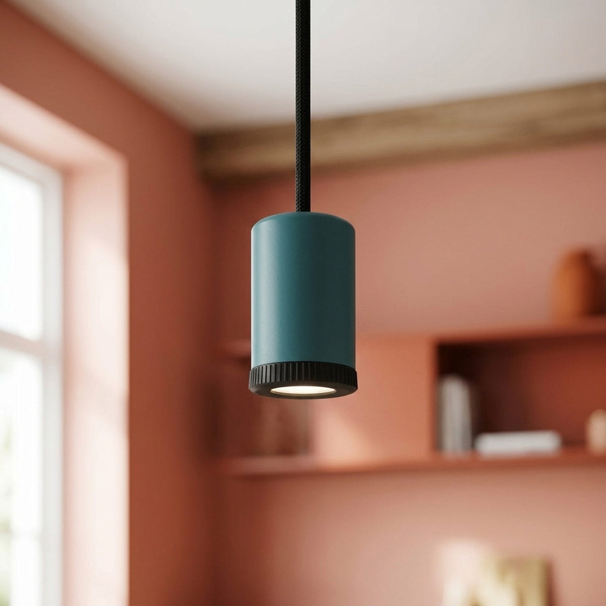 Mini reflektor punktowy LED z metalu Mini GU10 — Niebieski petrol
