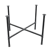 Podstawa stołu jadalnego, nogi krzyżakowe, żeliwo i stal Ø 34 mm, 116 × 116 cm, wysokość 75 cm