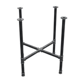 Podstawa stołu jadalnego, nogi krzyżakowe, żeliwo i stal Ø 34 mm, 76 × 76 cm, wysokość 75 cm