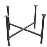 Podstawa stołu jadalnego, nogi krzyżakowe, żeliwo i stal Ø 42 mm, 121 × 121 cm, wysokość 74 cm