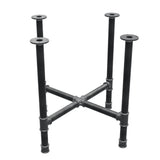 Podstawa stołu jadalnego, nogi krzyżakowe, żeliwo i stal Ø 42 mm, 81 × 81 cm, wysokość 74 cm