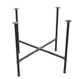 Podstawa stołu jadalnego, nogi krzyżakowe, żeliwo i stal Ø 27 mm, 95 × 95 cm, wysokość 74 cm