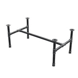 Podstawa stolika kawowego, rama w kształcie H, żeliwo i stal Ø 34 mm, 102 × 56 cm, wysokość 42 cm
