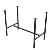 Podstawa stołu jadalnego, rama w kształcie H, żeliwo i stal Ø 34 mm, 102 × 56 cm, wysokość 75 cm