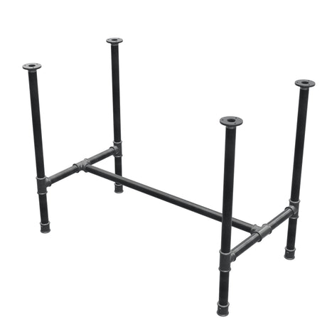Podstawa stołu jadalnego, rama w kształcie H, żeliwo i stal Ø 34 mm, 102 × 56 cm, wysokość 75 cm