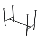 Podstawa stołu jadalnego, rama w kształcie H, żeliwo i stal Ø 34 mm, 112 × 56 cm, wysokość 75 cm