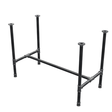 Podstawa stołu jadalnego, rama w kształcie H, żeliwo i stal Ø 34 mm, 112 × 56 cm, wysokość 75 cm