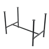 Podstawa stołu jadalnego, rama w kształcie H, żeliwo i stal Ø 34 mm, 112 × 66 cm, wysokość 75 cm