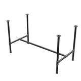 Podstawa stołu jadalnego, rama w kształcie H, żeliwo i stal Ø 34 mm, 132 × 66 cm, wysokość 75 cm