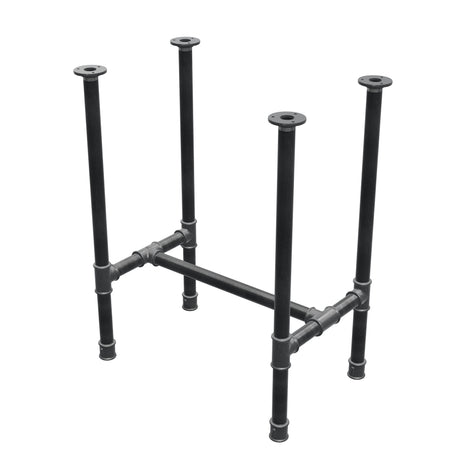 Podstawa stołu jadalnego, rama w kształcie H, żeliwo i stal Ø 34 mm, 62 × 40 cm, wysokość 75 cm