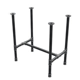 Podstawa stołu jadalnego, rama w kształcie H, żeliwo i stal Ø 34 mm, 72 × 46 cm, wysokość 75 cm