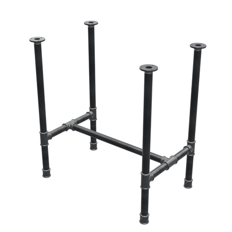 Podstawa stołu jadalnego, rama w kształcie H, żeliwo i stal Ø 34 mm, 72 × 46 cm, wysokość 75 cm