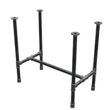 Podstawa stołu jadalnego, rama w kształcie H, żeliwo i stal Ø 34 mm, 82 × 46 cm, wysokość 75 cm