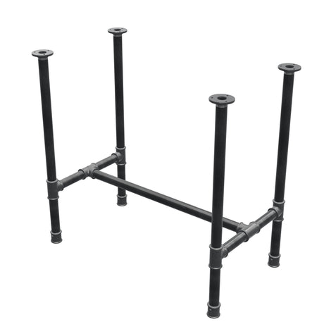 Podstawa stołu jadalnego, rama w kształcie H, żeliwo i stal Ø 34 mm, 82 × 46 cm, wysokość 75 cm