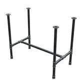 Podstawa stołu jadalnego, rama w kształcie H, żeliwo i stal Ø 34 mm, 92 × 52 cm, wysokość 75 cm